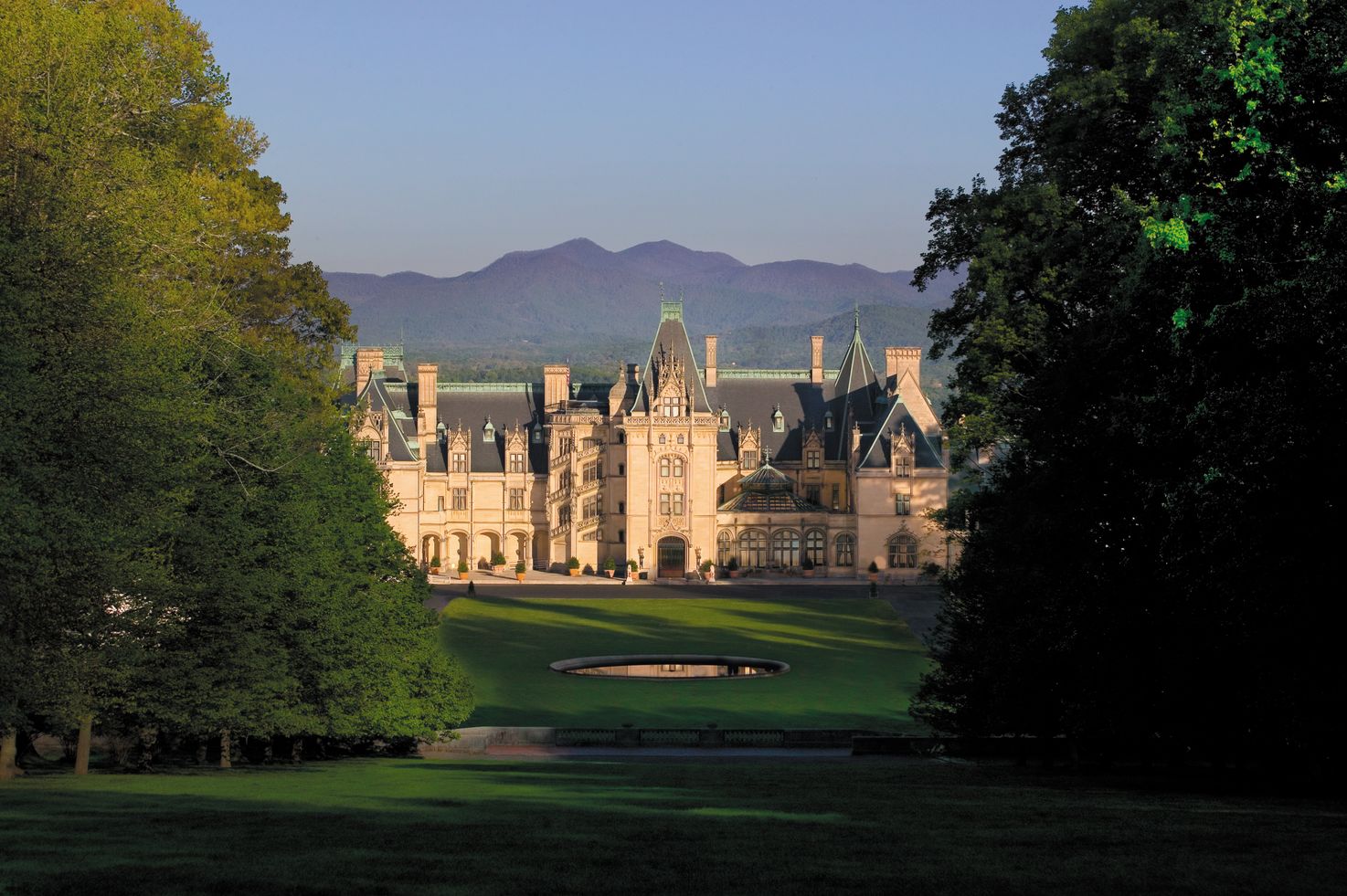 The Biltmore Estate in Asheville early morning light