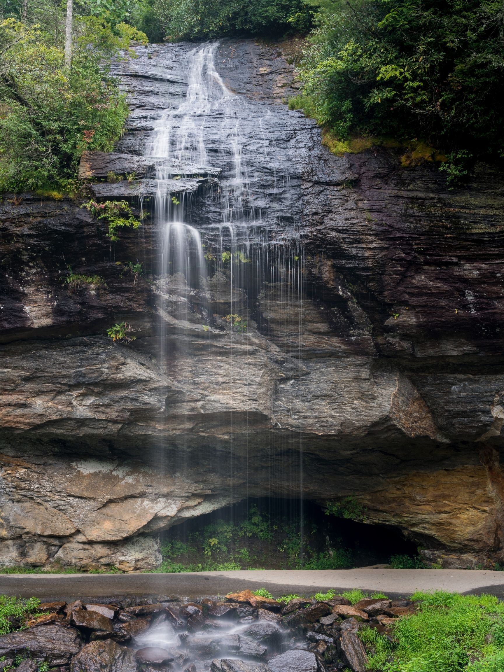 Bridal Veil Falls - north carolina waterfalls
