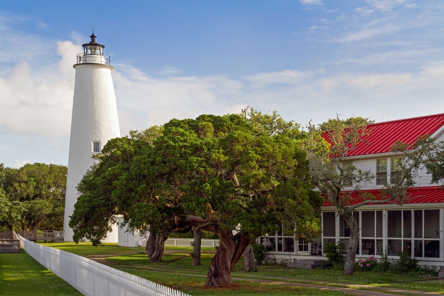 Ocracoke Lighthouse on Spring Day