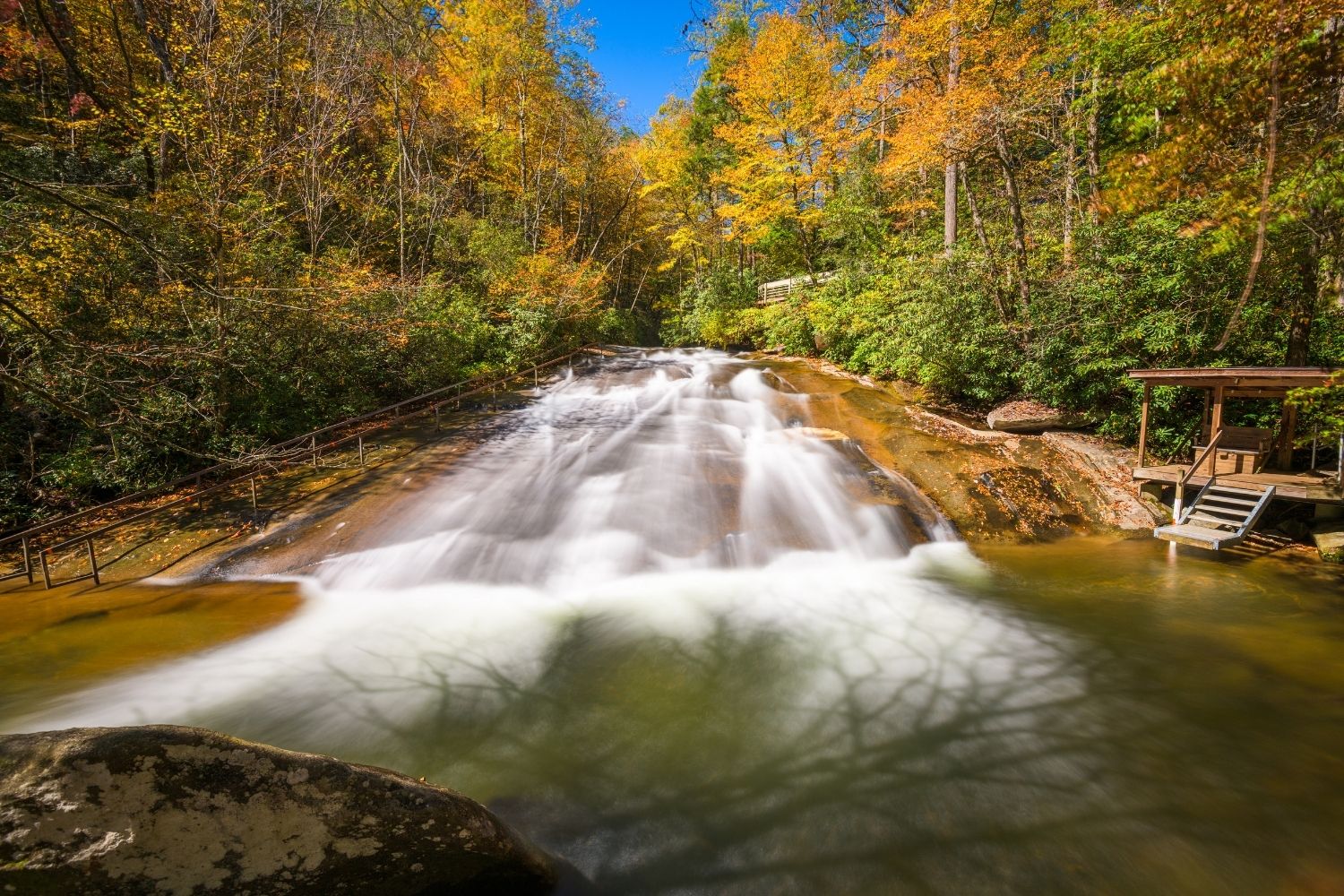 sliding rock falls