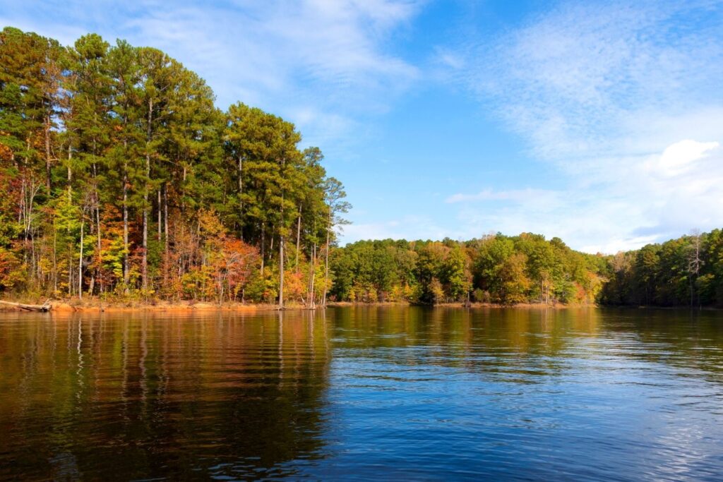 20 BEST Lakes In North Carolina To Visit Lost In The Carolinas   Falls Lake Nc 1024x683 