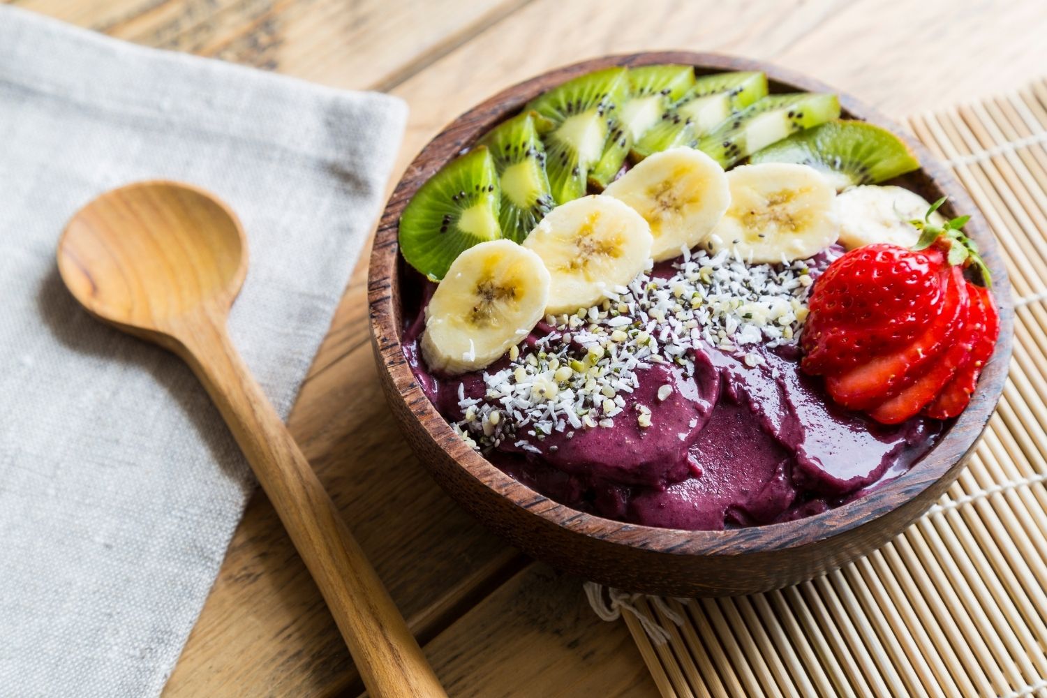 A Tasty Acai Bowl With Fresh Fruits At Hilton Head Restaurants