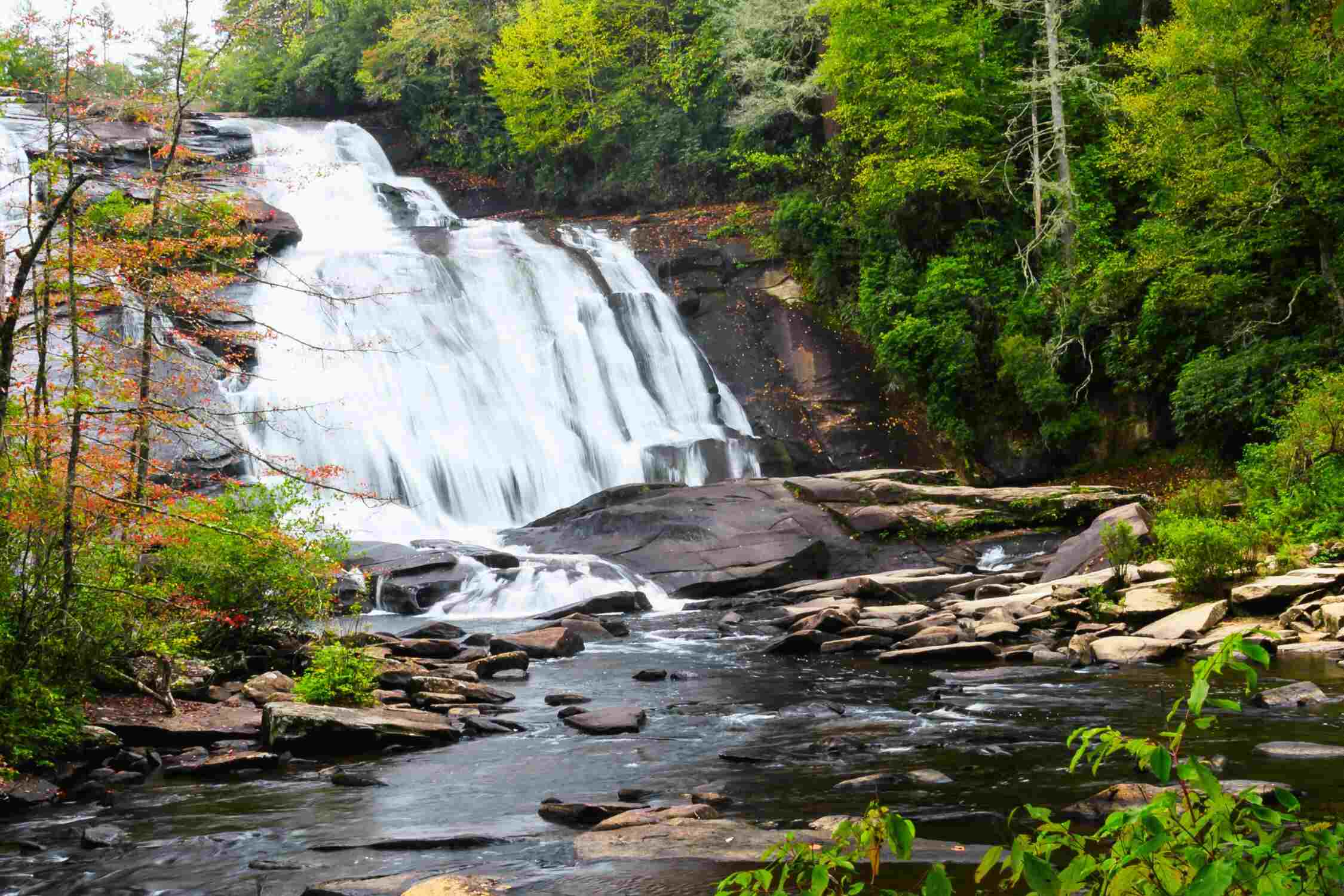 The beautiful waterfalls in DuPont State Recreational Forest